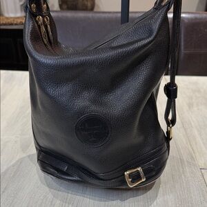 Valentina Black Leather Shoulder Bag